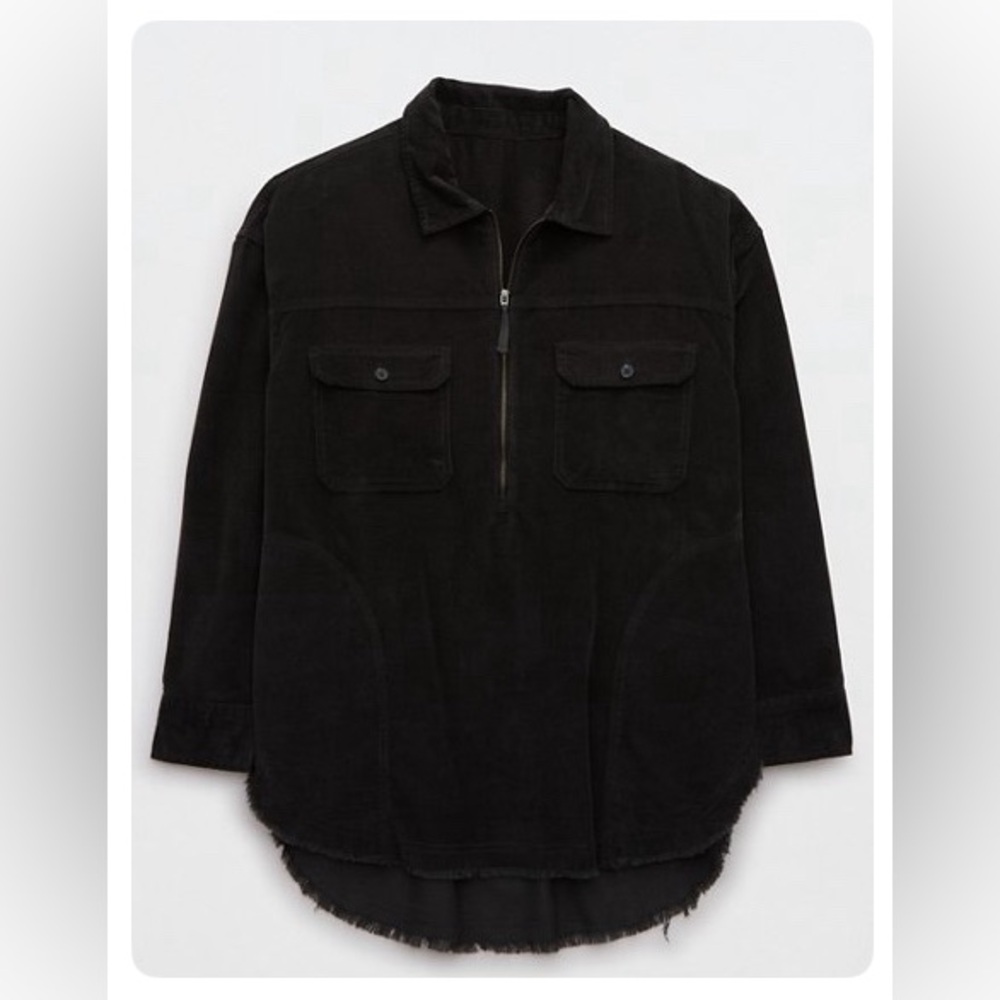 OFFLINE by Aerie Corduroy Quarter Zip Shacket